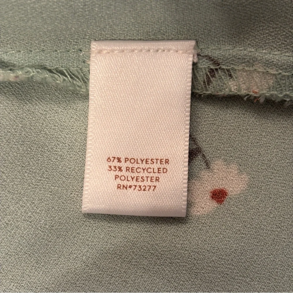 LC Lauren Conrad Sage Green Floral Wrap Midi Dress M1 - Picture 6 of 9